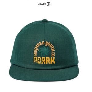 Roark Wayward Youth Men's 5 Panel Strap Back Adjustable Hat Green NWT NEW